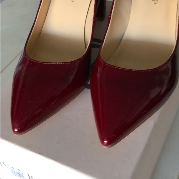 Ivanka Trump Burgundy Patent Leather Heels size 7 - Picture 2 of 5